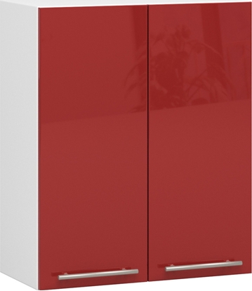 Изображение Fabryka Mebli Akord WISZCA SZAFKA KUCHENNA OLIWIA W 60cm BIAA-CZERWONY POYSK H720