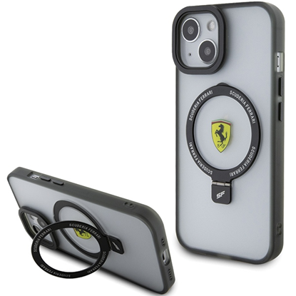 Picture of Ferrari Ring Stand MagSafe Back Case for Apple iPhone 15