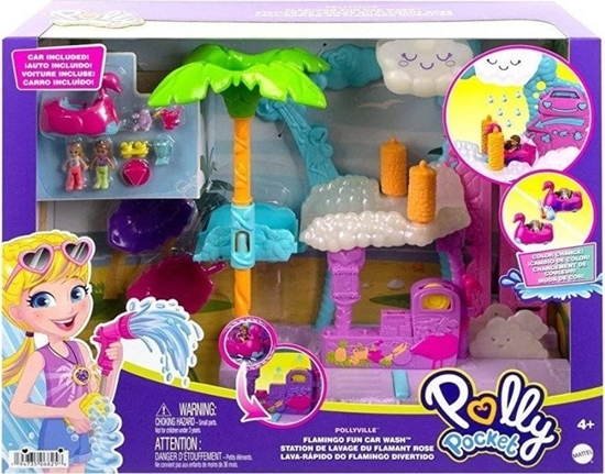 Picture of Figurka Mattel Polly Pocket Flamingowa myjnia Zestaw HHJ05