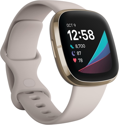 Picture of Fitbit Sense Lunar Soft Gold Stainless Steel White