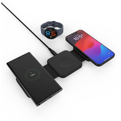 Изображение Fixed | Wireless Foldable Charger 3in1 Flex for Samsung | FIXFLE-SA-BK | Black