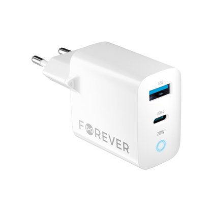 Изображение Forever TC-06 GaN Charger PD / QC / 1x USB-C / 1x USB / 20W