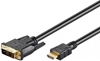 Изображение GB HDMI/DVI CABLE 2M, HDMI - DVI-D SINGLE-LINK (18+1 PIN), G