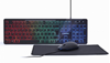Picture of Gembird 3-in-1 Backlight Desktop Set Black