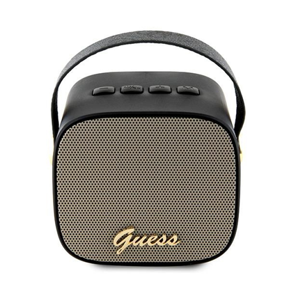 Изображение Gonik Guess Guess Bluetooth speaker GUWSB2P4SMK Speaker mini black/black 4G Leather Script Logo with Strap