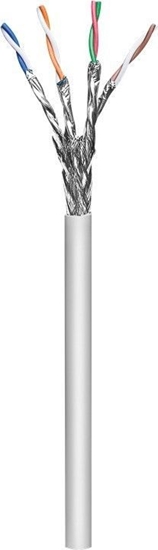 Изображение Goobay | CAT 6a network cable, S/FTP (PiMF) | 96094 | Cable type -  round cable. AWG 26/7 (stranded). Meter scaling yes. Cable sheath diameter (approx.) 6.3 mm. Inner conductor material  CU (copper). Material cable sheath LSZH. Number of shieldings 2 x. T