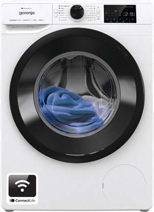Picture of Gorenje Washing Machine | WPNEI82SBSWIFI | Energy efficiency class B | Front loading | Washing capacity 8 kg | 1200 RPM | Depth 47 cm | Width 60 cm | LED | Steam function | Wi-Fi