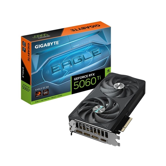 Picture of Graphics Card|GIGABYTE|NVIDIA GeForce RTX 5060 Ti|8 GB|GDDR7|128 bit|PCIE 5.0 16x|Dual Slot Fansink|GV-N506TEAGLEOC-8GD