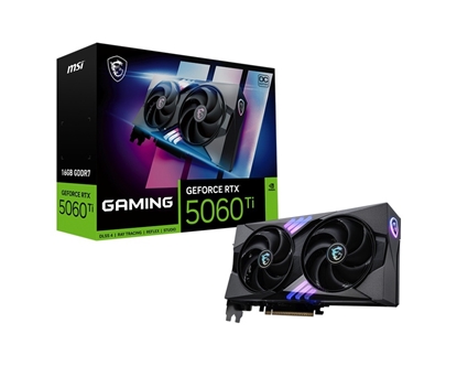 Attēls no Graphics Card|MSI|NVIDIA|GeForce RTX 5060 Ti|16 GB|GDDR7|128 bit|PCI Express x16 5.0|Active|RTX5060TI16GGAMINGOC