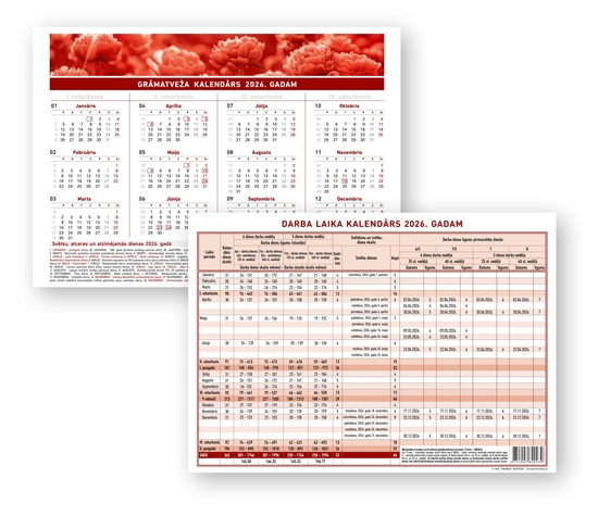 Picture of Grāmatveža kalendārs 2026 gadam , A4 formāts