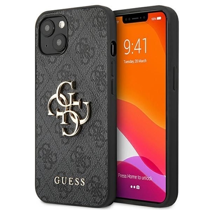 Attēls no GUHCP13M4GMGGR Guess PU 4G Metal Logo Case for iPh
