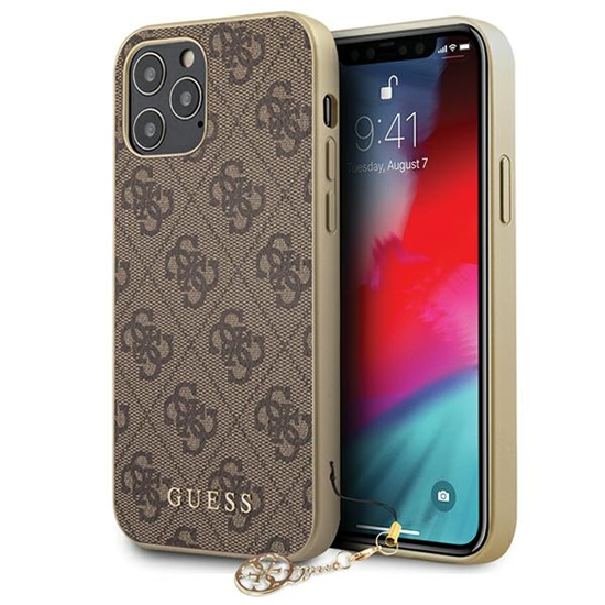 Picture of Guess 4G Charms futrālis iPhone 12|12 Pro 6.1 Brūn