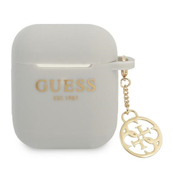 Picture of Guess 4G Charms Silicone Case for Airpods 1|2 Grey