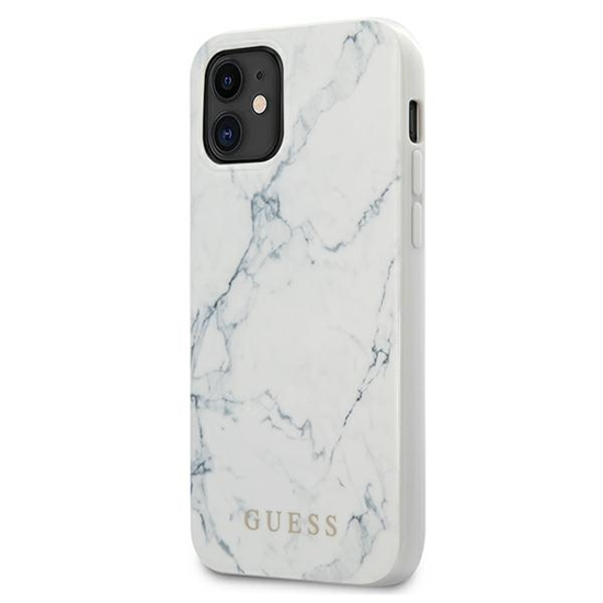 Picture of Guess Apple iPhone 12 mini 5.4'' PC/TPU Marble Cover White