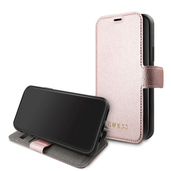 Изображение Guess Apple iPhone 12/12 Pro 6.1 Iridescent Book Case Pink