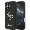 Picture of Guess Apple iPhone 17 PU Fixed Glitter 4G Metal Logo Case Black
