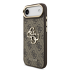 Picture of Guess PU Leather 4G Metal Logo Gold Frame Case for iPhone Air / Brown