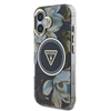 Picture of Guess Glitter Flowers Triangle Buttons MagSafe Protective cover for Apple iPhone 16