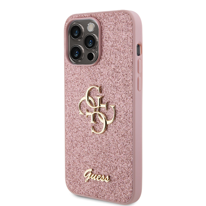 Picture of Guess Glitter Script Big 4G Back Case for Apple iPhone 15 Pro Max