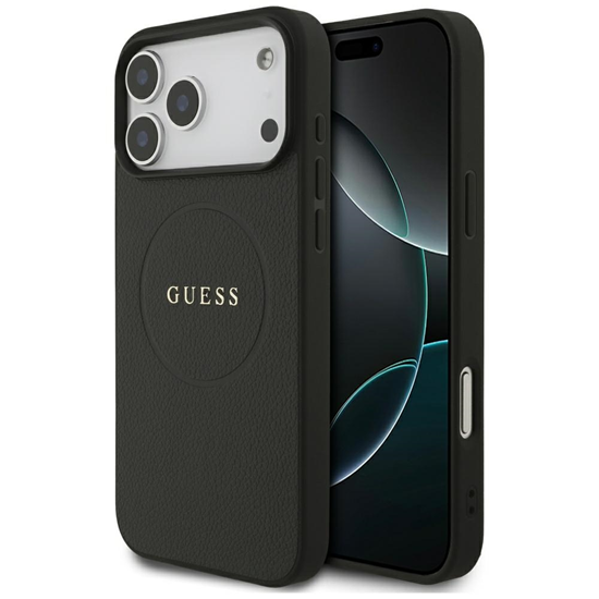 Picture of Guess Grained Ring MagSafe case for iPhone 17 Pro 