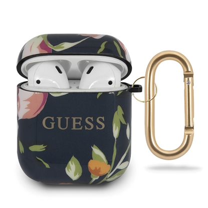 Изображение Guess GUACA2TPUBKFL03 Silicone Headset Holder Bag For Airpods 1/2 Floral N.3