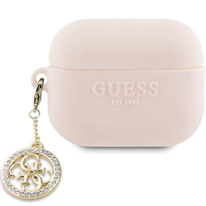 Изображение Guess Guess 3D Rubber 4G Diamond Charm - Etui AirPods Pro 2 (Róowy)