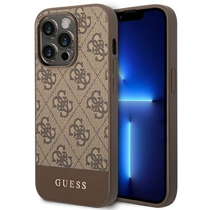 Изображение Guess 4G Stripe Case for iPhone 14 Pro Brown