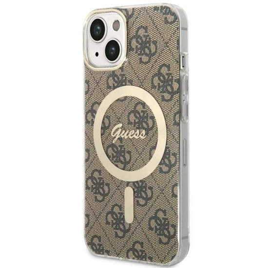 Picture of Guess 4G MagSafe case for iPhone 14 - brown