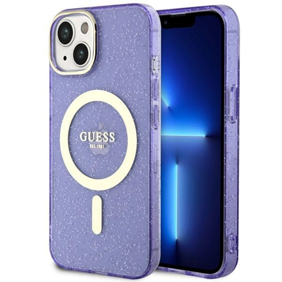 Picture of Guess GUHMP14SHCMCGU iPhone 14 6.1" purpurowy|purp