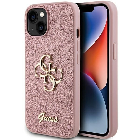 Picture of Guess Glitter Script Big 4G case for iPhone 15 - p