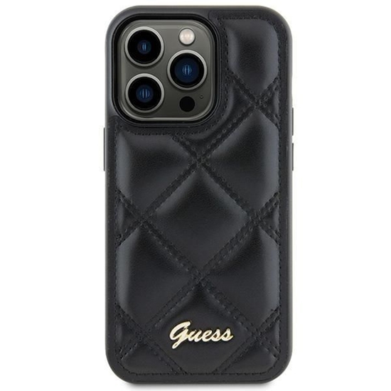 Изображение Guess Guess GUHCS23FEPSQSQSK S23 FE S711 black/black hardcase Quilted Metal Logo