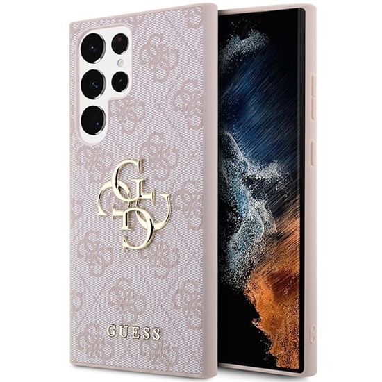 Изображение Guess Guess GUHCS23L4GMGPI S23 Ultra S918 pink/pink hardcase 4G Big Metal Logo
