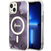 Picture of Guess Guess GUHMP14SHTMRSU iPhone 14 6.1" purple/purple hardcase Golden Marble MagSafe