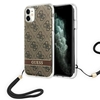 Picture of Guess Guess GUOHCN61H4STW iPhone 11 brown/brown hardcase 4G Print Strap