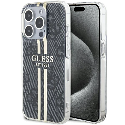 Attēls no Guess IML 4G Gold Stripe case for iPhone 15 Pro - 