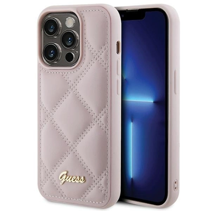 Attēls no Guess Quilted Metal Logo case for iPhone 15 Pro - 