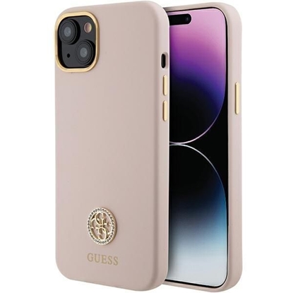 Attēls no Guess Silicone Logo Strass 4G case for iPhone 15 -