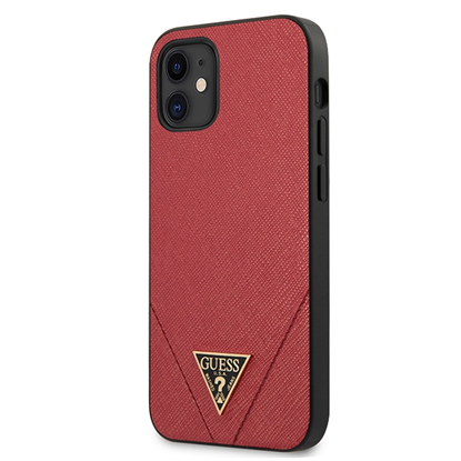 Picture of Guess Guess GUHCP12SVSATMLRE iPhone 12 mini 5,4" czerwony/red hardcase Saffiano