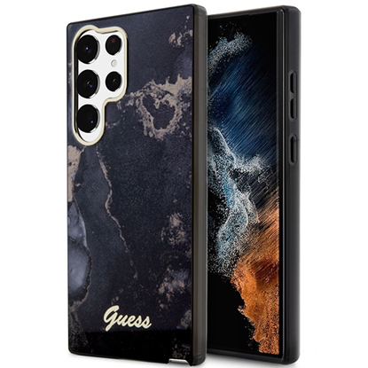 Изображение Guess GUHCS23LHTMRSK S23 Ultra S918 czarny|black hardcase Golden Marble Collection | GUESS