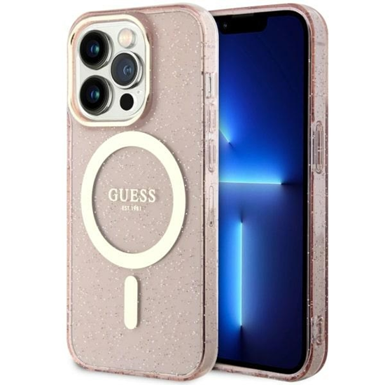 Picture of Guess GUHMP14LHCMCGP iPhone 14 Pro 6.1" różowy|pin