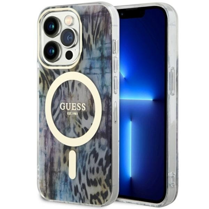 Picture of Guess GUHMP14LHLEOPWB iPhone 14 Pro 6.1" niebieski