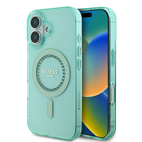 Picture of Guess GUHMP16MPFTDTEN iPhone 16 Plus 6.7" zielony|