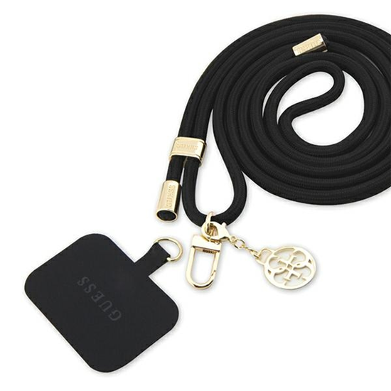 Picture of Guess Crossbody Strap Cord 4G Charm Gold/Black
