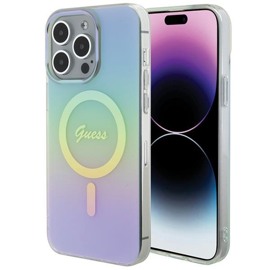 Изображение Guess IML MagSafe Iridescent Case for Apple iPhone 15 Pro
