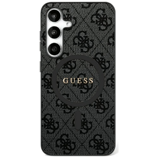 Picture of Guess PU Leather 4G Colored Ring MagSafe Case for Samsung Galaxy S25 Ultra / Black