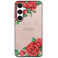 Изображение Guess PU Leather 4G Flowers Print Metal Classic Logo MagSafe Case for Samsung Galaxy S25 Ultra / Pink
