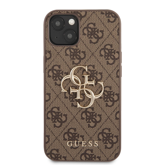 Изображение Guess PU 4G Metal Logo Case for iPhone 13 / Brown