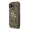 Picture of Guess PU 4G Metal Logo Stand Camera Frame Case for iPhone 16 / Brown