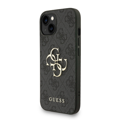 Attēls no Guess PU 4G Metal Logo Strap Case for iPhone 15 / Black
