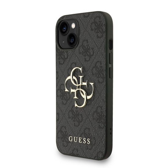 Изображение Guess PU 4G Metal Logo Strap Case for iPhone 15 / Black